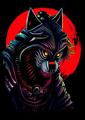 Samurai gepantserde weerwolf