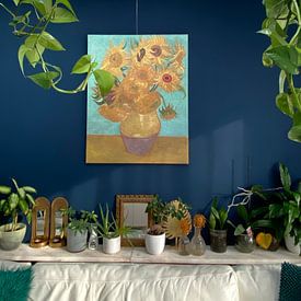 Klantfoto: Vincent van Gogh. Zonnebloemen, op canvas