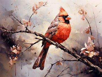 Vogel Ölgemälde von Virgil Quinn - Decorative Arts