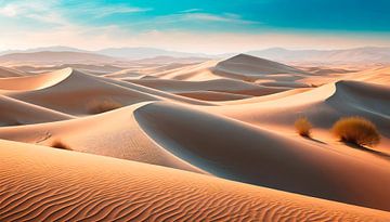 Woestijn met zand en zon van Mustafa Kurnaz