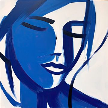 Portrait No. 115179 (blue) by ARTEO Paintings