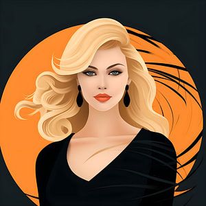 Vektorbild Blonde Frau