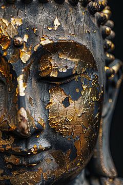 Verlichting in goud - Zen Boeddha van Poster Art Shop