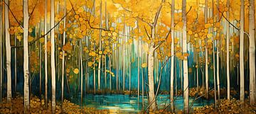 Symphonie d'automne sur Peinture Abstraite