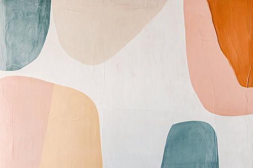 Abstracte vormen in zachte kleuren