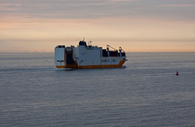 Vrachtschip passeert de kust van MSP Canvas