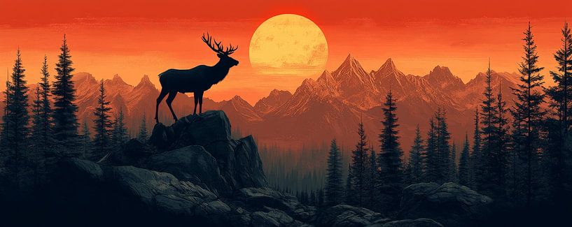 Majestueus Herten Silhouet van Lufy