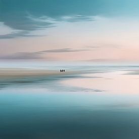 Menschen im Wattenmeer-01a von Rautenberg Digital Art Maritim