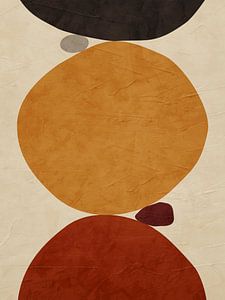 Moderne Abstrakte Organische Geometrische Farbkunst