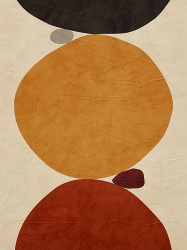 Moderne abstracte organische geometrische kleurschilderkunst