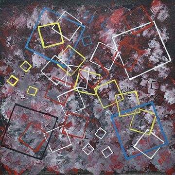 EH PAINTING ART 1993 #0725 Licht in der Dunkelheit Original von Willem Hartgers