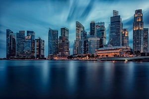 Singapur in blau