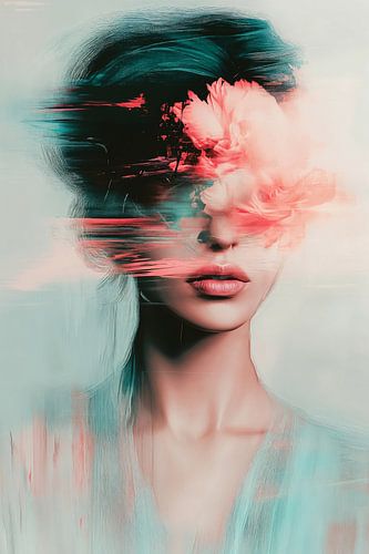 Portrait décoloré au pastel n°1