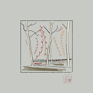 Herfst Moment van Vision Grasp Art
