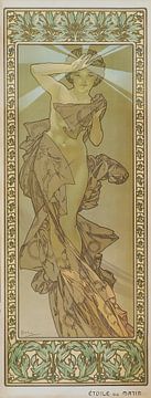 Etoile Du Soir door Alphonse Mucha van Peter Balan