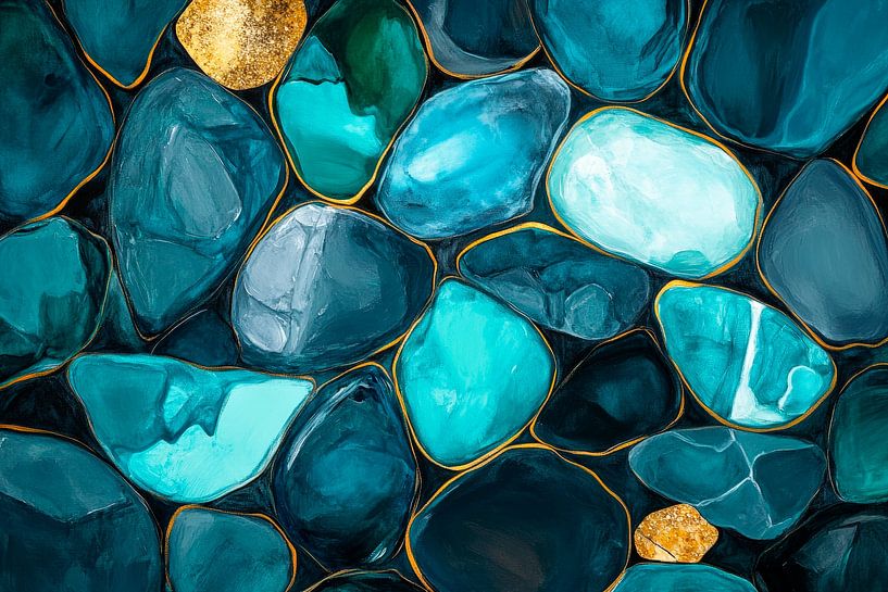 Colourful pebbles in detail by Poster Art Shop