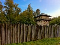 Reconstructed Limes Tower in the Taunus Mountains