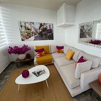 Photo de nos clients: Kleurrijk straatje in Estepona -1 par Sijmen van der Plicht, sur toile