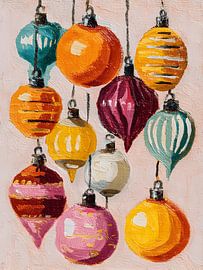 Retro Christmas Balls in Colourful Shades