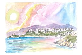 Sperlonga - Paysage côtier méditerranéen dans le sud de l'Italie