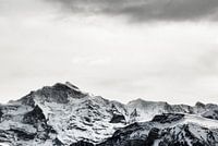 Black and white mountains in Switzerland