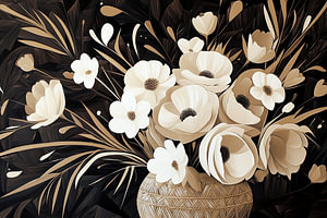 Gemälde mit Blumenmotiv