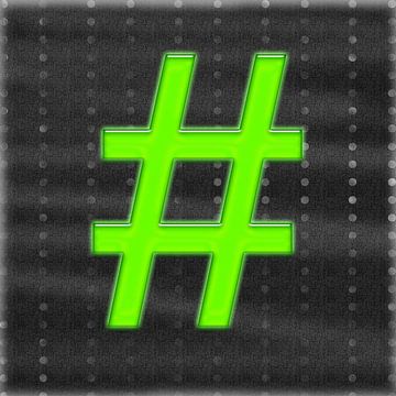 Hashtag - Neon 1.1 van Ingo Laue