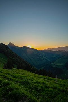 Sonnenaufgang im Jaungebiet Fribourg von Martin Steiner