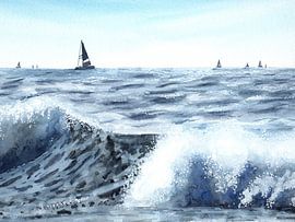 Breaking wave by Marina Goudappel