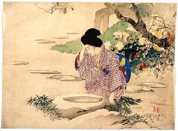 Een prachtige kuchi-e afbeelding - Kajita Hanko 1905