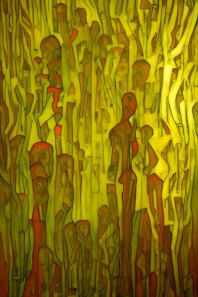 La forêt mystique : une danse d'abstraction et de réalité par Zebra404 - Art Parts