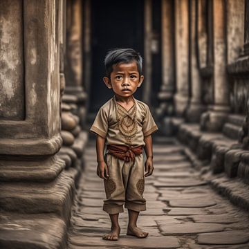 Little boy in Cambodia by Gert-Jan Siesling