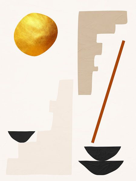Organic abstract art - earthy tones by Online Arts