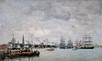 Antwerpen, Boten op de Schelde, Eugène Louis Boudin van Meesterlijcke Meesters thumbnail