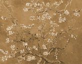 Mandelblüte von Vincent van Gogh (Sepia) von Masters Revisited Miniaturansicht