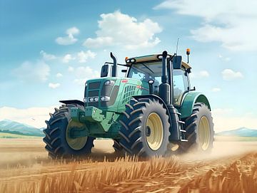 Tracteur sur PixelPrestige