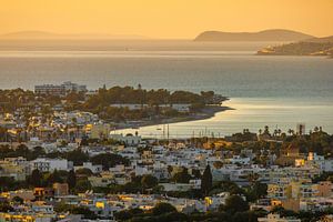 Blick zur goldenen Stunde auf Kos, Griechenland