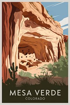 Mesa Verde, Colorado Vintage Reisposter van Poster Art Shop