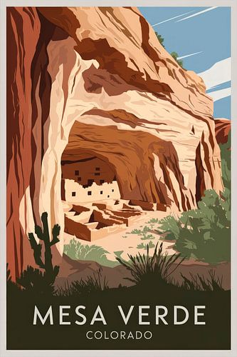 Mesa Verde, Colorado Vintage Reisposter