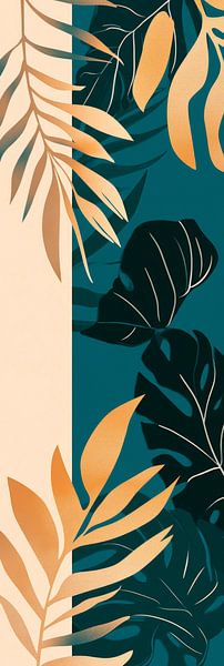 Decorative green leaves by Poster Art Shop