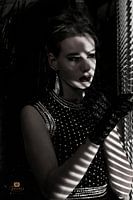 Lady at the blinds