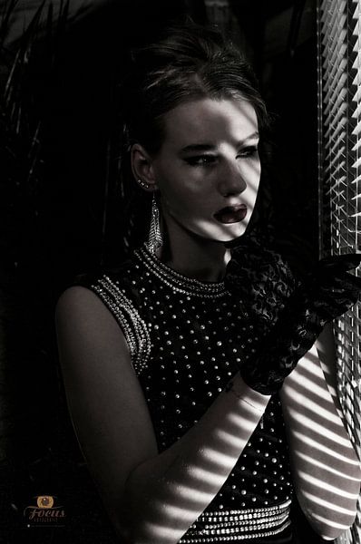 Lady at the blinds par Erik Bos