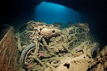 Northon 16 H Motorcycle, Shipwreck, SS Thistlegorm by Norbert Probst
