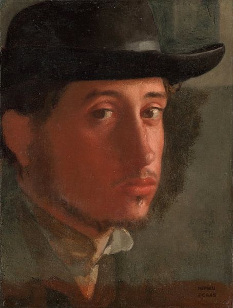 Selbstporträt, Edgar Degas von Meisterhafte Meister