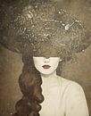 woman in Ton Sur Ton - Abstract portret 12 van TW living thumbnail