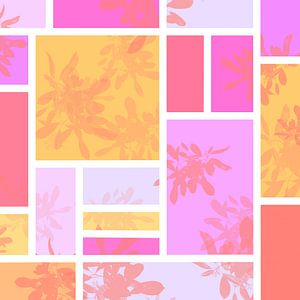 Geometrie und zarte Blumen