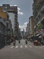 Die belebten Straßen von Ho Chi Minh in Vietnam, Asien