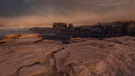Sandstorm at the Moonscape Overlook, Utah by Photo Wall Decoration