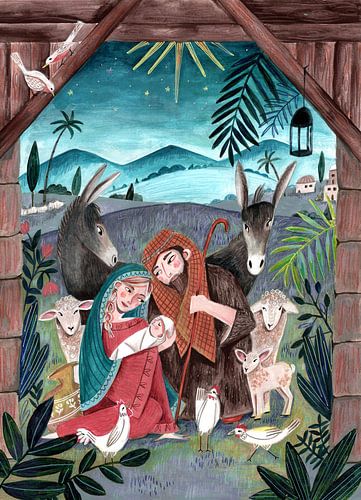 Kerst met Maria en kindje Jezus