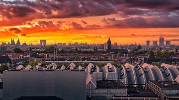 Skyline Amsterdam van Michel Swart